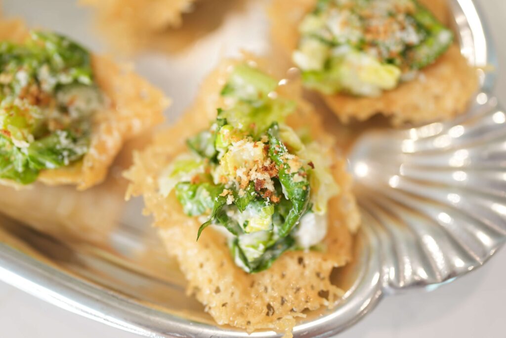 Caesar Salad Parmesan Cups