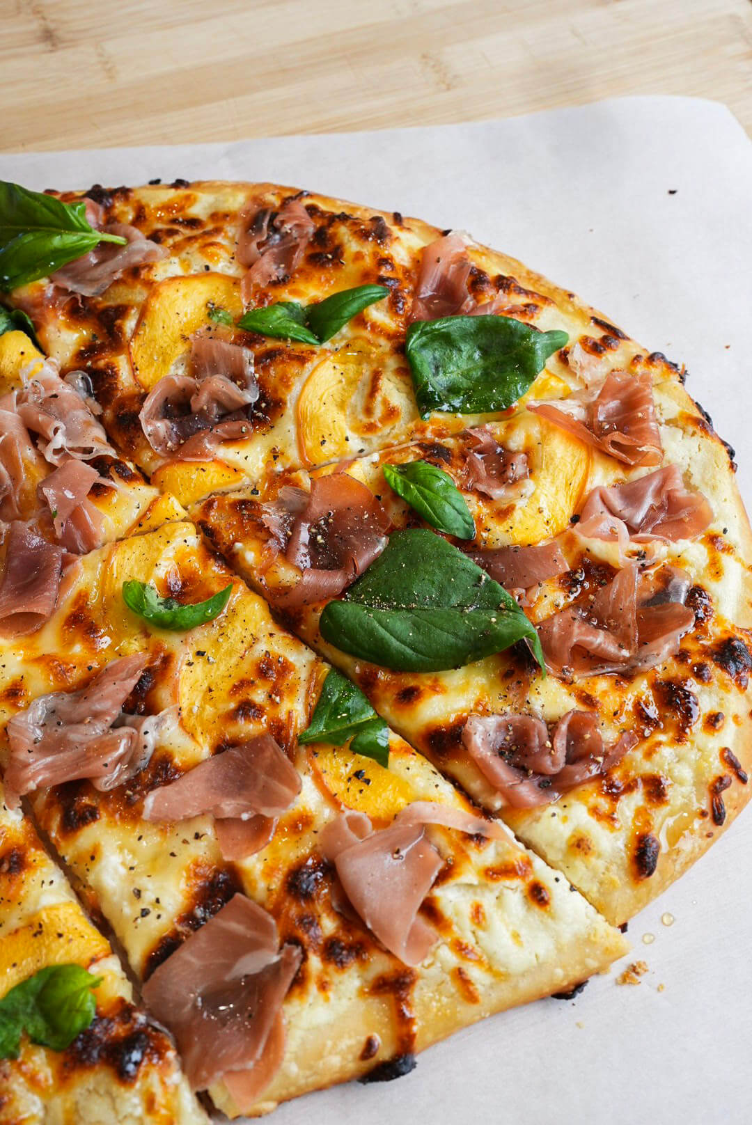 Hot Peach & Prosciutto Pizza Simply Ashley Elaine